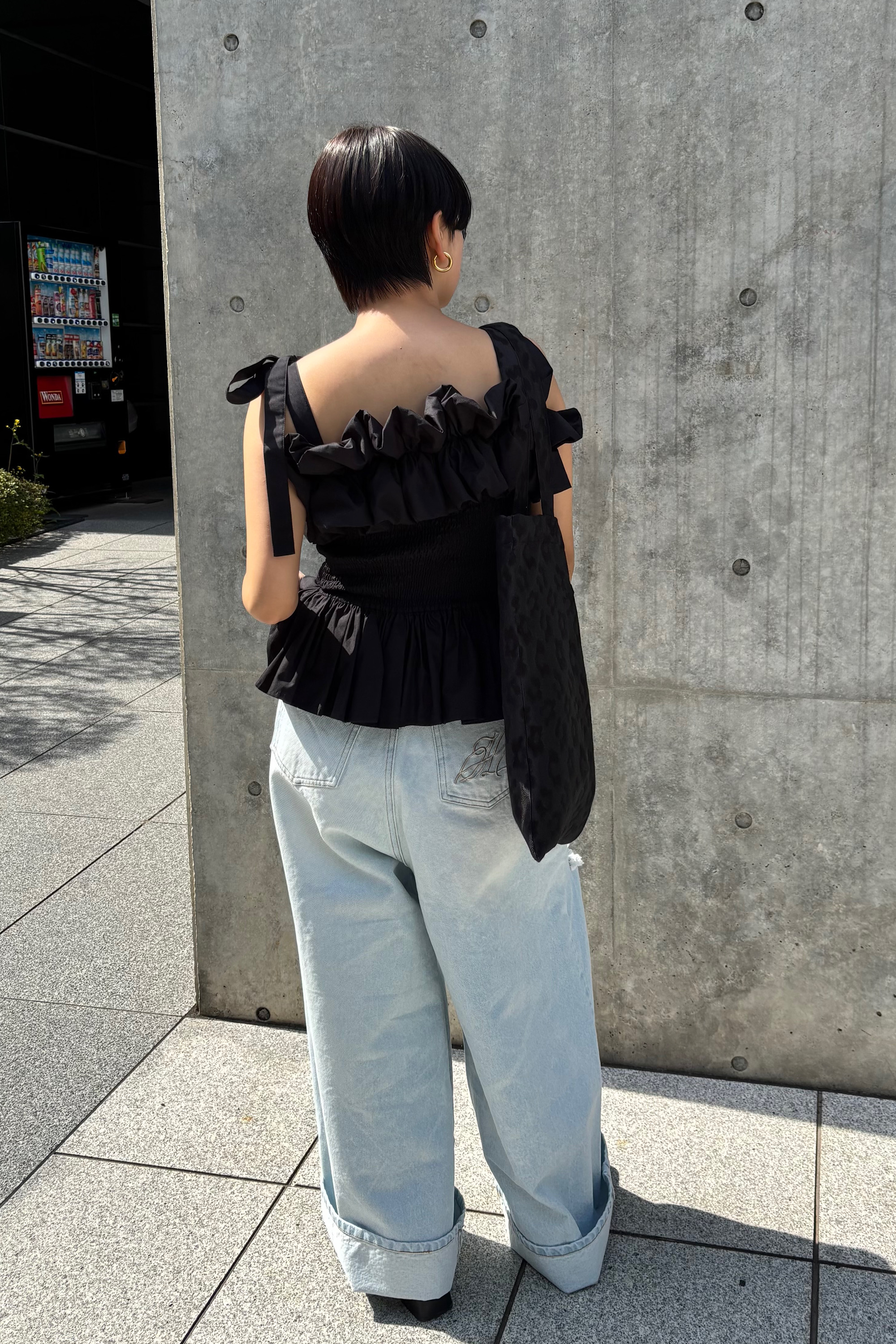 cotton frill ribbon camisole