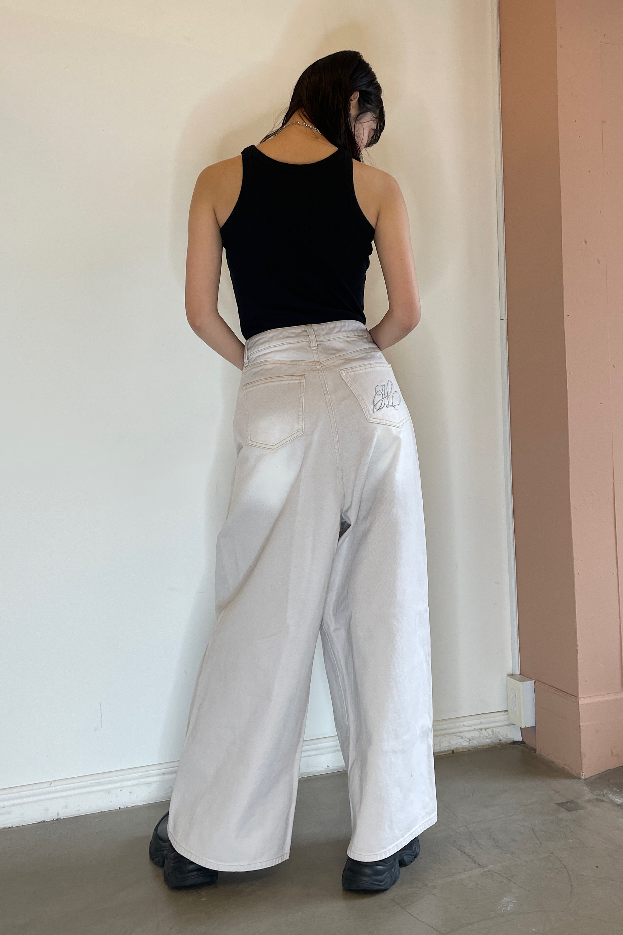 パンツ HONEY MI HONEY slash loose denim pants HONEY MI HONEY slash loose denim pants パンツ