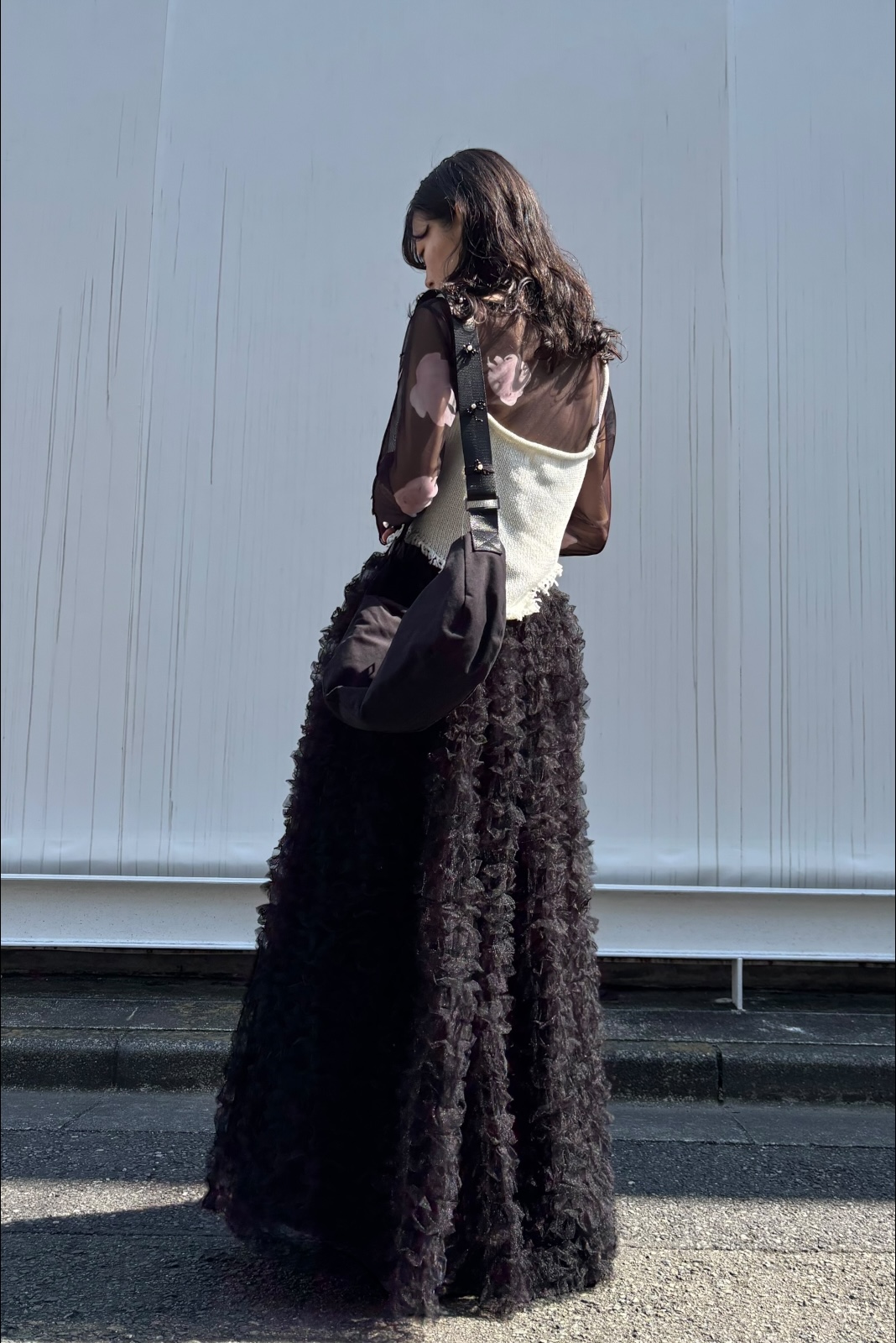 tulle long skirt