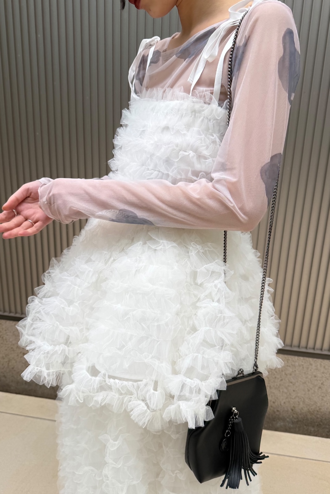tシャツ rose pattern tulle tops レディース rose pattern tulle tops
