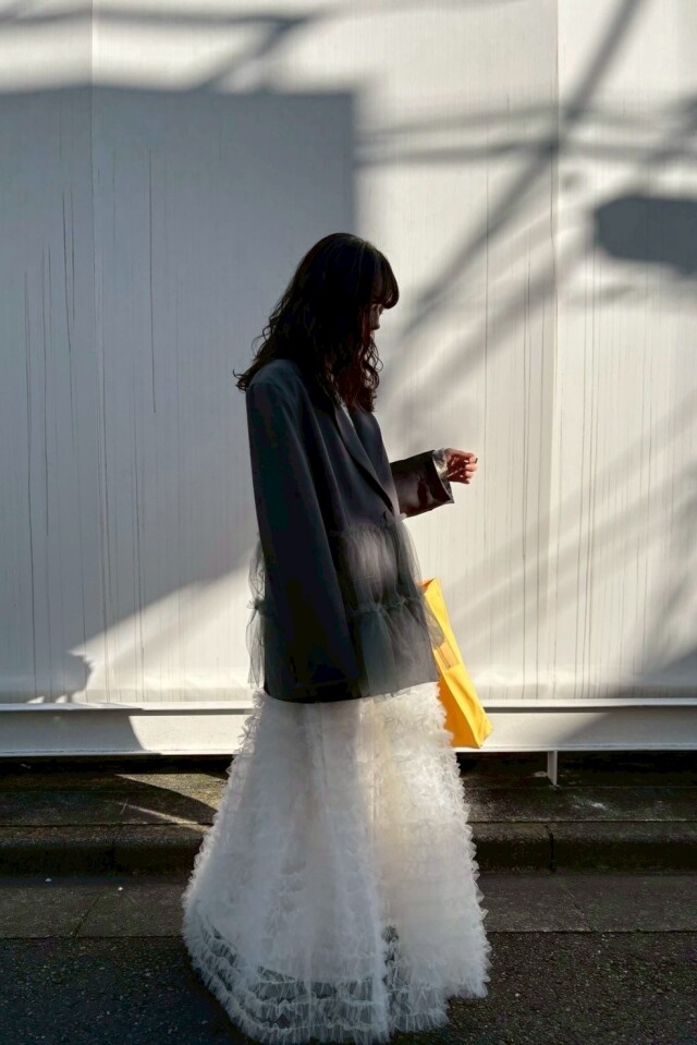 tulle long skirt