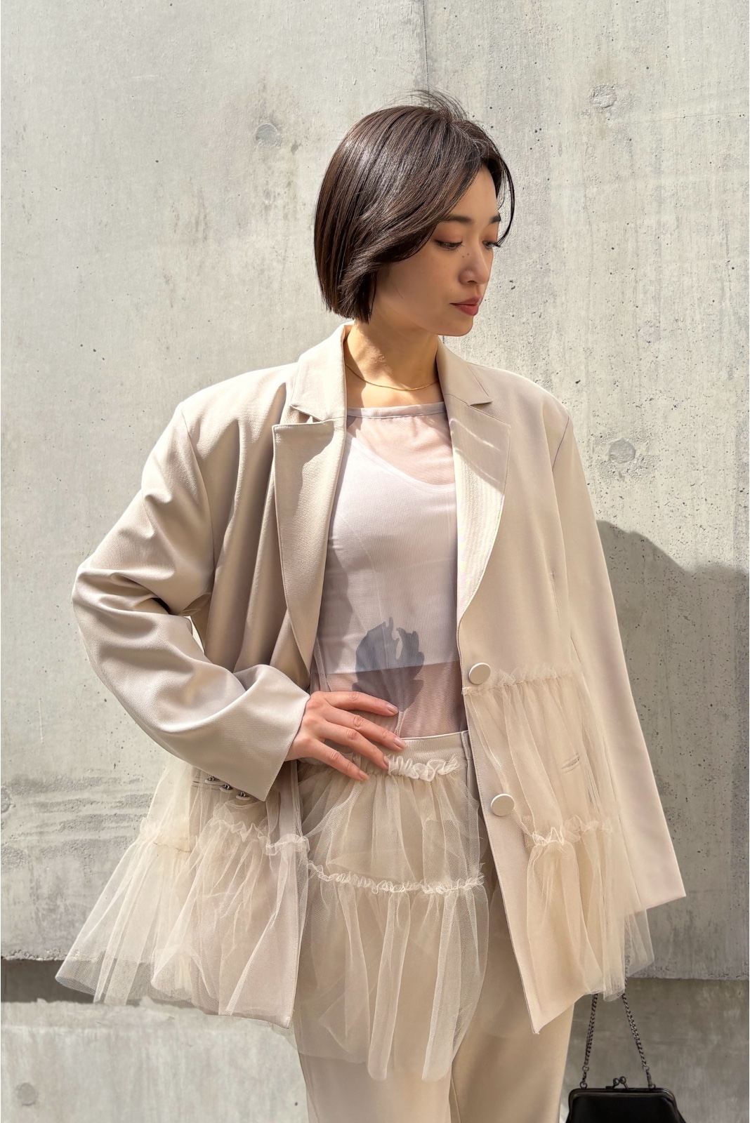 tシャツ rose pattern tulle tops レディース rose pattern tulle tops