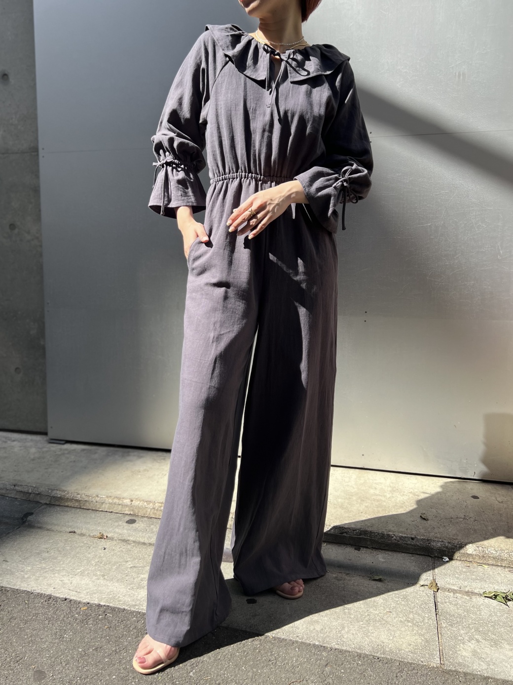 back open linen all-in-one