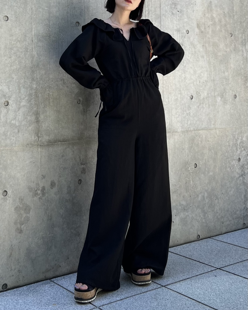 back open linen all-in-one