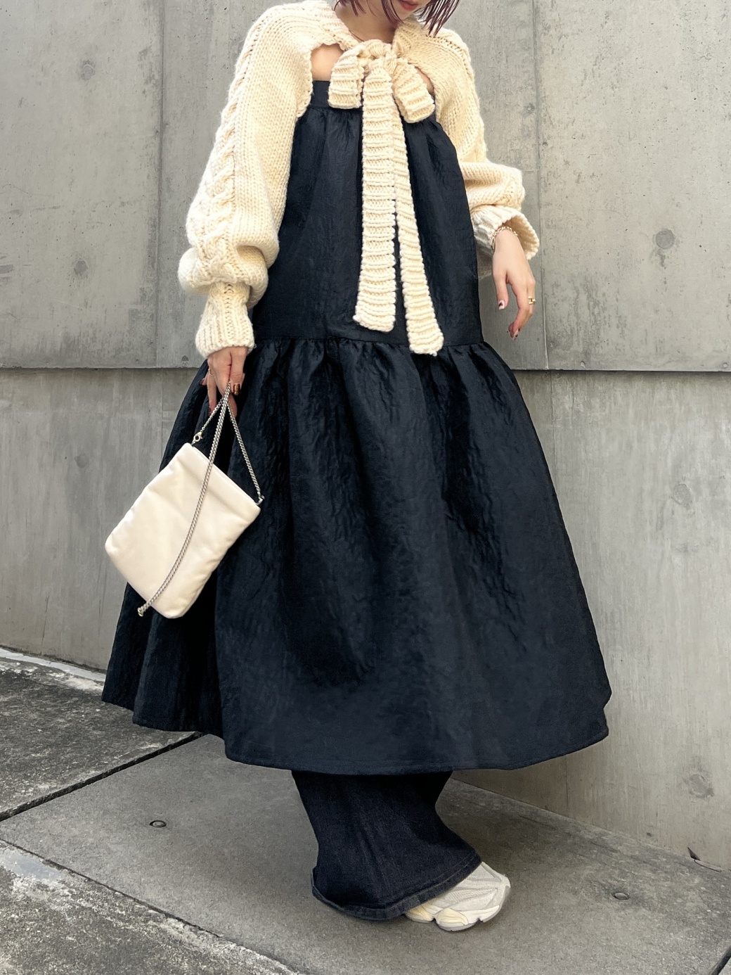 two-way jacquard tiered one-piece