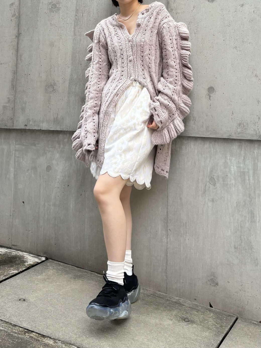 flower jacquard short pants