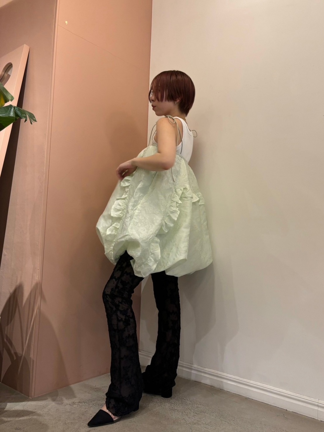 two-way balloon one-piece & skirt