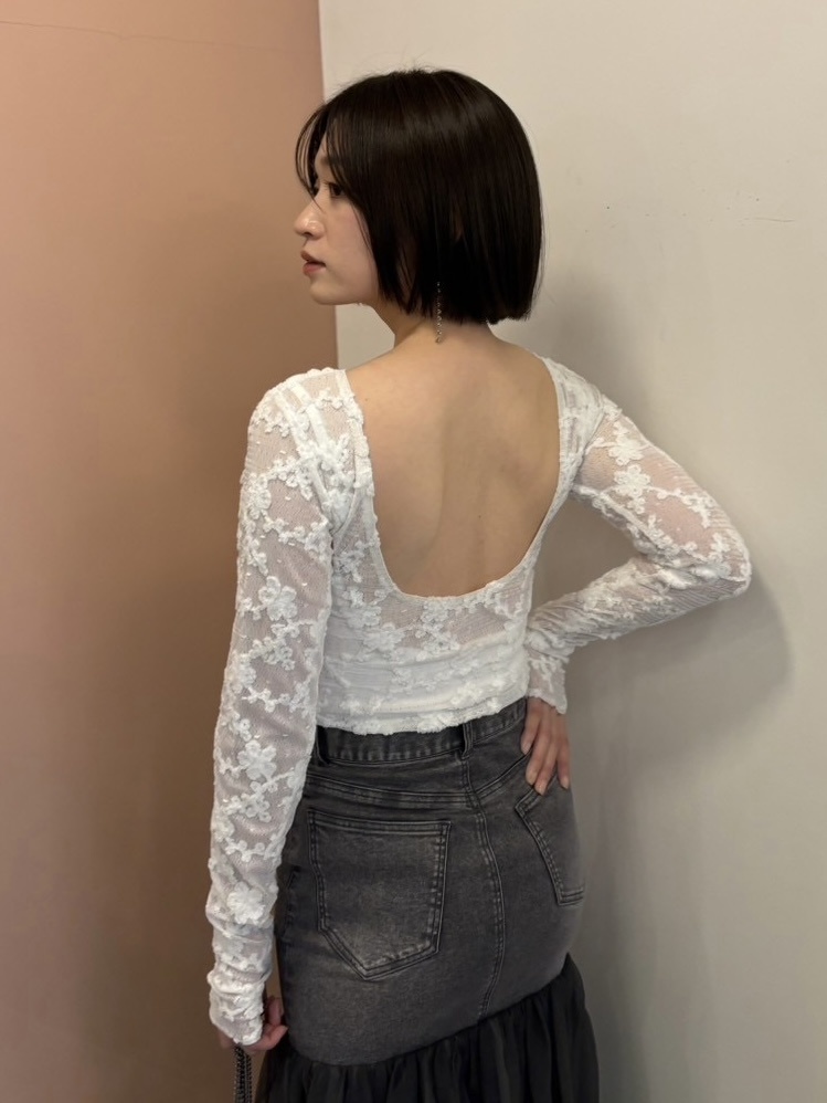 molle embroidery lace body suit